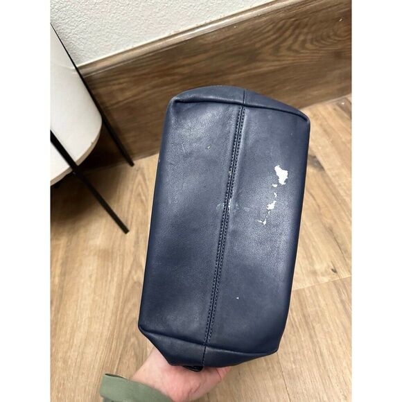 Coach Dark Blue Toiletry Travel Zip Up Back - Picture 4 of 5